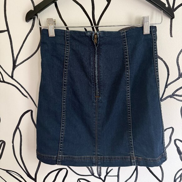 Free People Modern Femme Denim Mini Skirt - Picture 3 of 4
